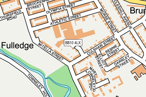 BB10 4LX map - OS OpenMap – Local (Ordnance Survey)