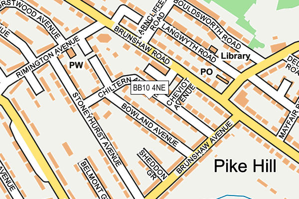 BB10 4NE map - OS OpenMap – Local (Ordnance Survey)