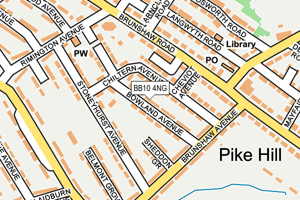 BB10 4NG map - OS OpenMap – Local (Ordnance Survey)