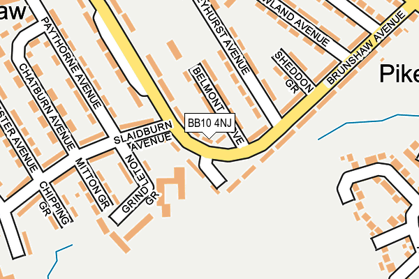 BB10 4NJ map - OS OpenMap – Local (Ordnance Survey)