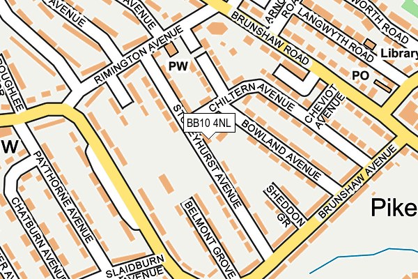 BB10 4NL map - OS OpenMap – Local (Ordnance Survey)