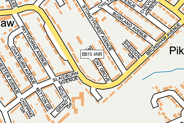 BB10 4NR map - OS OpenMap – Local (Ordnance Survey)