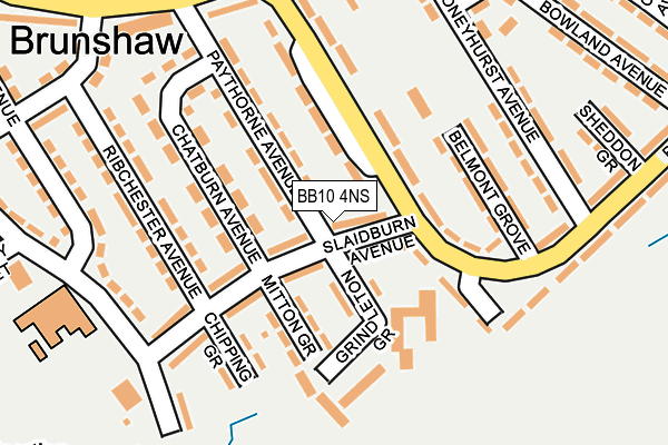 BB10 4NS map - OS OpenMap – Local (Ordnance Survey)