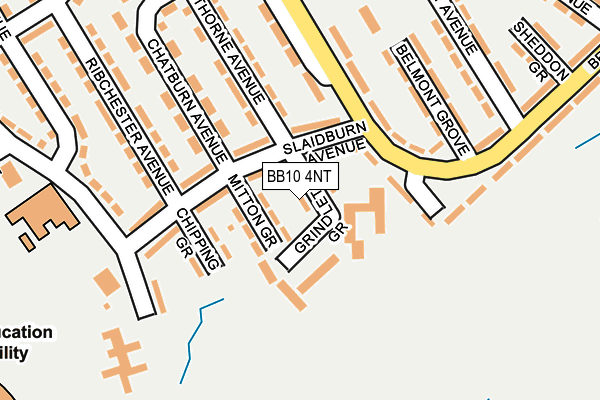 BB10 4NT map - OS OpenMap – Local (Ordnance Survey)