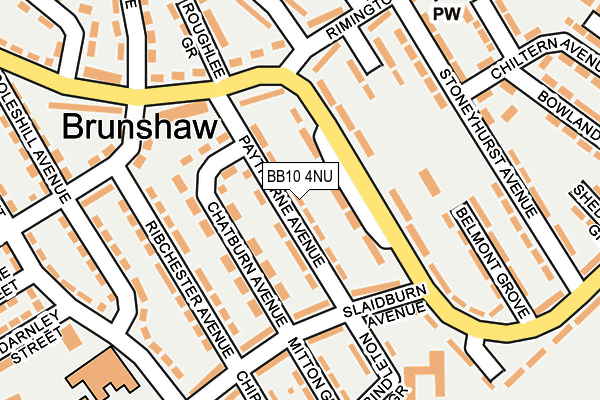 BB10 4NU map - OS OpenMap – Local (Ordnance Survey)