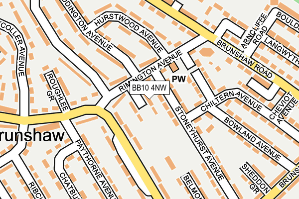 BB10 4NW map - OS OpenMap – Local (Ordnance Survey)