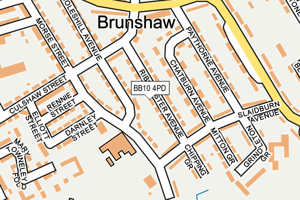 BB10 4PD map - OS OpenMap – Local (Ordnance Survey)