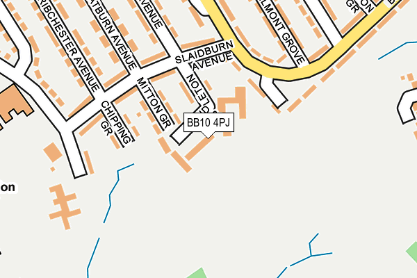 BB10 4PJ map - OS OpenMap – Local (Ordnance Survey)