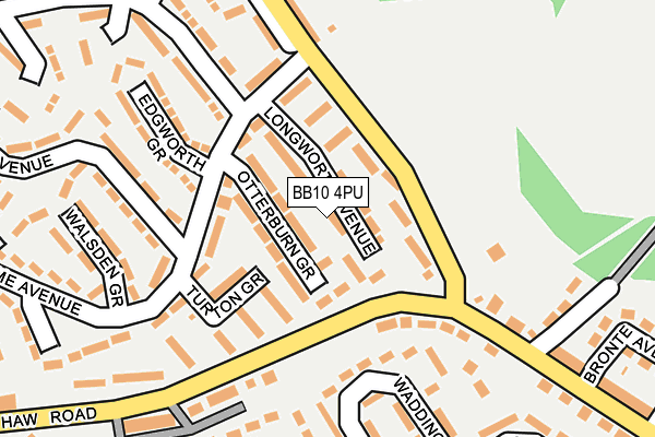 BB10 4PU map - OS OpenMap – Local (Ordnance Survey)