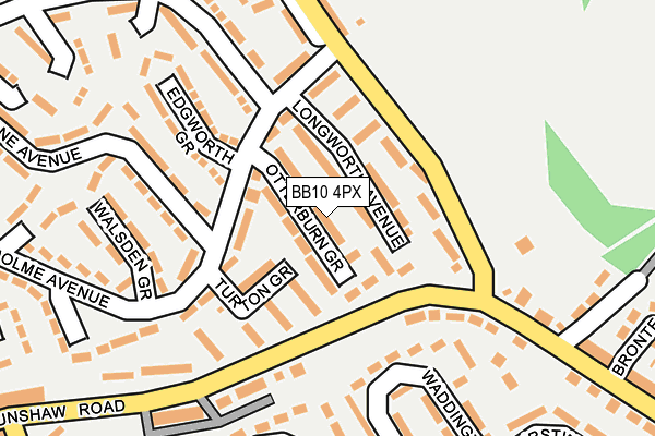 BB10 4PX map - OS OpenMap – Local (Ordnance Survey)