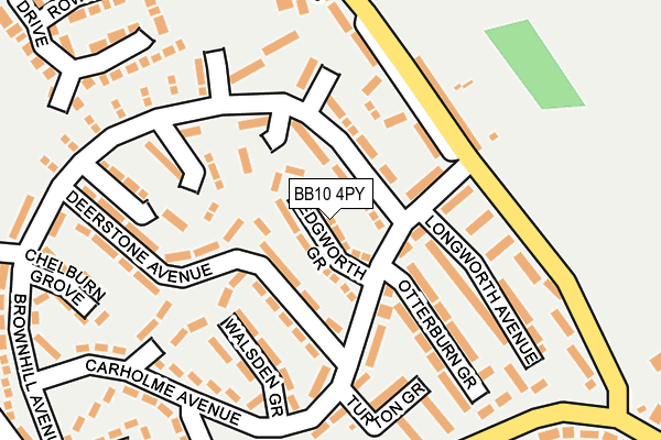 BB10 4PY map - OS OpenMap – Local (Ordnance Survey)