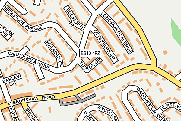 BB10 4PZ map - OS OpenMap – Local (Ordnance Survey)