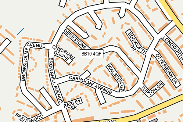 BB10 4QF map - OS OpenMap – Local (Ordnance Survey)