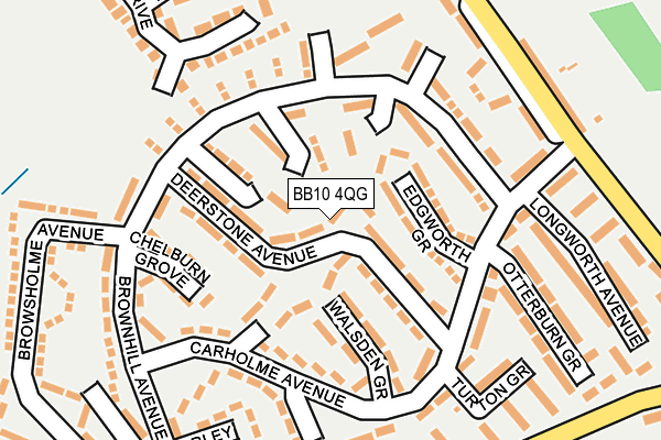 BB10 4QG map - OS OpenMap – Local (Ordnance Survey)