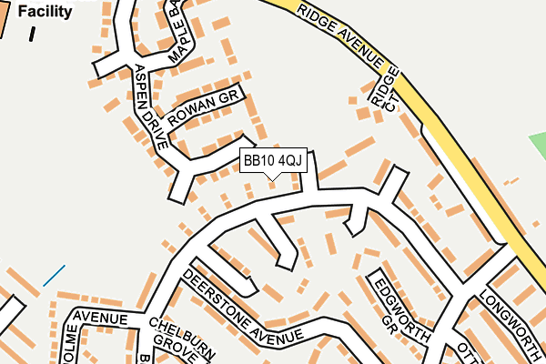 BB10 4QJ map - OS OpenMap – Local (Ordnance Survey)