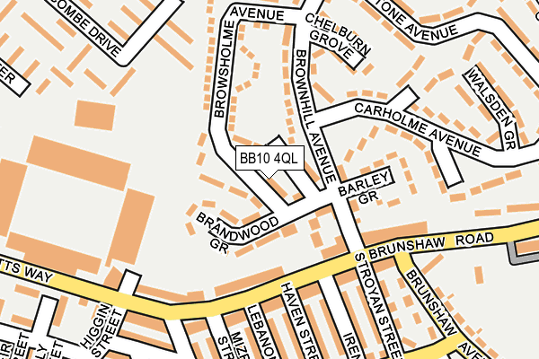 BB10 4QL map - OS OpenMap – Local (Ordnance Survey)