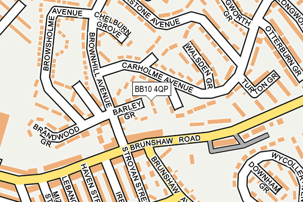 BB10 4QP map - OS OpenMap – Local (Ordnance Survey)