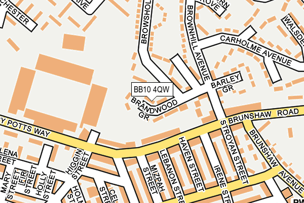 BB10 4QW map - OS OpenMap – Local (Ordnance Survey)