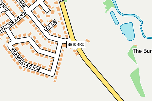 BB10 4RD map - OS OpenMap – Local (Ordnance Survey)