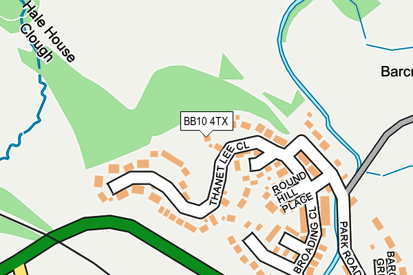 BB10 4TX map - OS OpenMap – Local (Ordnance Survey)