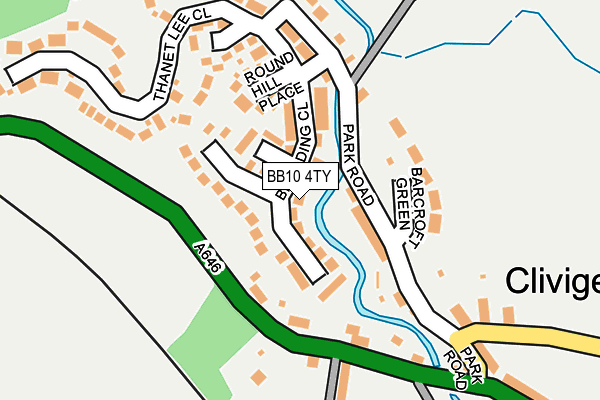 BB10 4TY map - OS OpenMap – Local (Ordnance Survey)