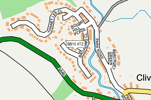 BB10 4TZ map - OS OpenMap – Local (Ordnance Survey)