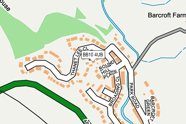 BB10 4UB map - OS OpenMap – Local (Ordnance Survey)