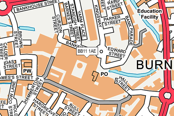 BB11 1AE map - OS OpenMap – Local (Ordnance Survey)