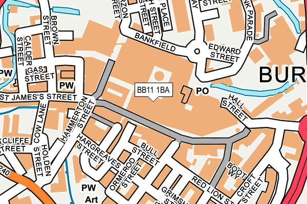 BB11 1BA map - OS OpenMap – Local (Ordnance Survey)