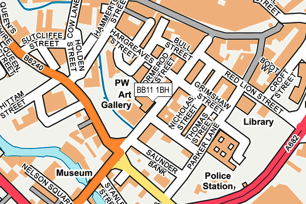 BB11 1BH map - OS OpenMap – Local (Ordnance Survey)