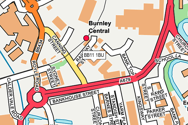 BB11 1BU map - OS OpenMap – Local (Ordnance Survey)