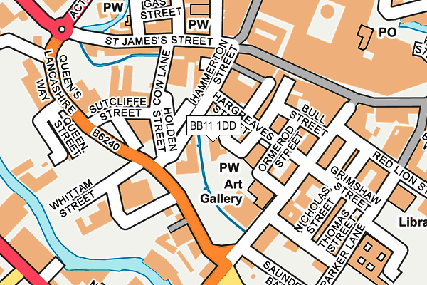 BB11 1DD map - OS OpenMap – Local (Ordnance Survey)