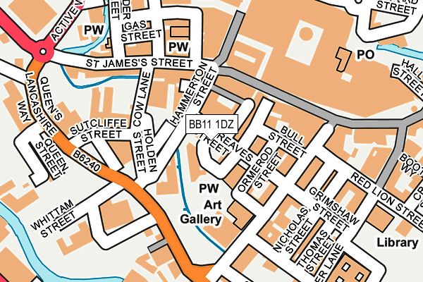 BB11 1DZ map - OS OpenMap – Local (Ordnance Survey)