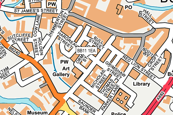 BB11 1EA map - OS OpenMap – Local (Ordnance Survey)