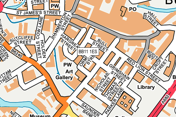 BB11 1ES map - OS OpenMap – Local (Ordnance Survey)