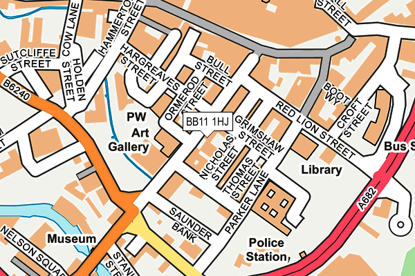 BB11 1HJ map - OS OpenMap – Local (Ordnance Survey)