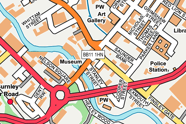 BB11 1HN map - OS OpenMap – Local (Ordnance Survey)