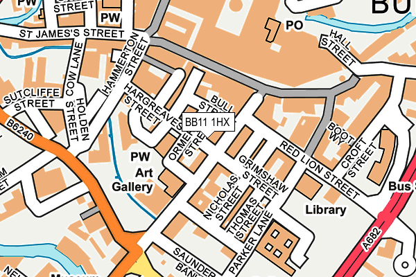BB11 1HX map - OS OpenMap – Local (Ordnance Survey)