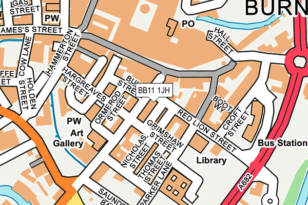 BB11 1JH map - OS OpenMap – Local (Ordnance Survey)