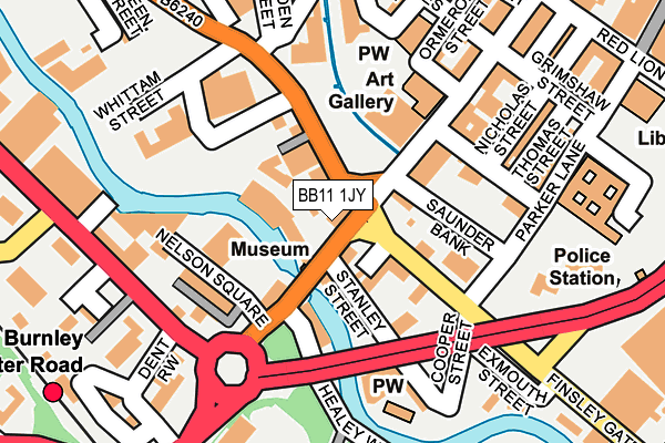 BB11 1JY map - OS OpenMap – Local (Ordnance Survey)