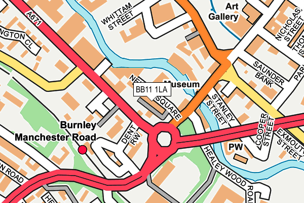 BB11 1LA map - OS OpenMap – Local (Ordnance Survey)