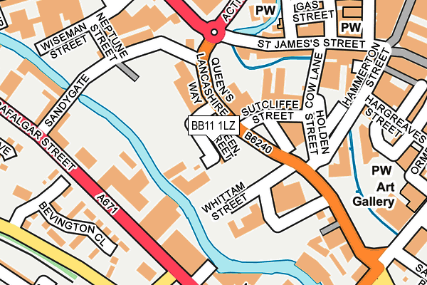 BB11 1LZ map - OS OpenMap – Local (Ordnance Survey)