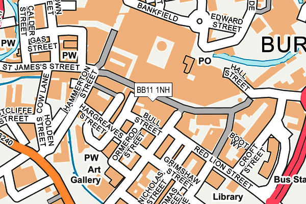 BB11 1NH map - OS OpenMap – Local (Ordnance Survey)