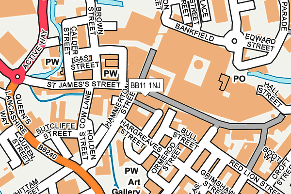 BB11 1NJ map - OS OpenMap – Local (Ordnance Survey)