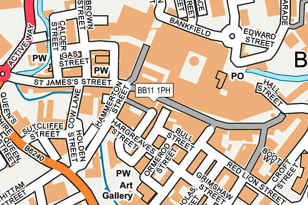 BB11 1PH map - OS OpenMap – Local (Ordnance Survey)