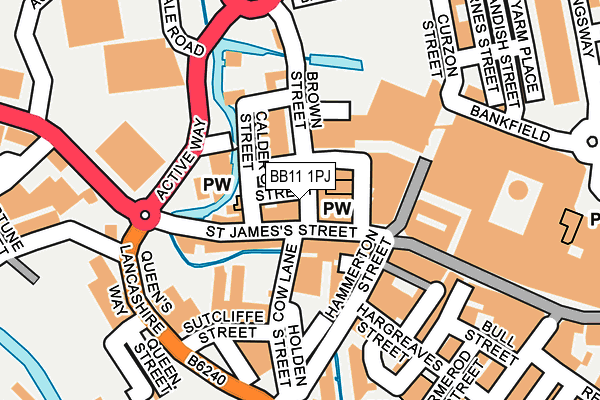 BB11 1PJ map - OS OpenMap – Local (Ordnance Survey)