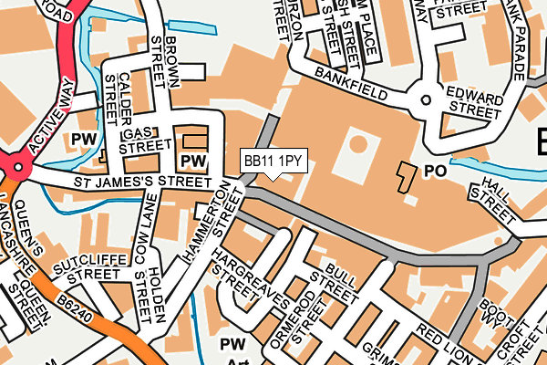 BB11 1PY map - OS OpenMap – Local (Ordnance Survey)