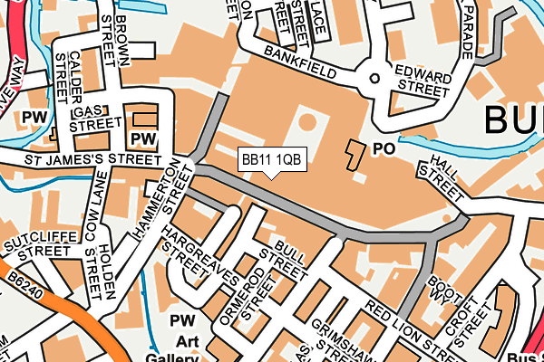 BB11 1QB map - OS OpenMap – Local (Ordnance Survey)