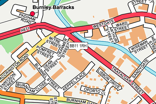 BB11 1RH map - OS OpenMap – Local (Ordnance Survey)