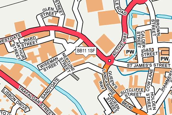 BB11 1SF map - OS OpenMap – Local (Ordnance Survey)